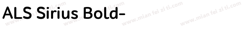 ALS Sirius Bold字体转换